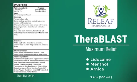 THERABLASTMAXIMUM RELIEF 포장