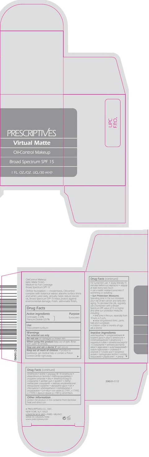VIRTUAL MATTE OIL CONTROL MAKEUP BROAD SPECTRUM SPF 15 포장