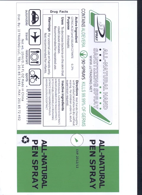 All-Natural Pen Spray 포장