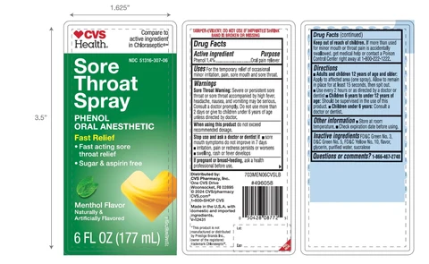 CVS Sore ThroatMenthol Flavor 포장