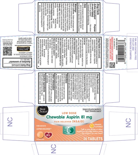 Low Dose Chewable Aspirin packaging