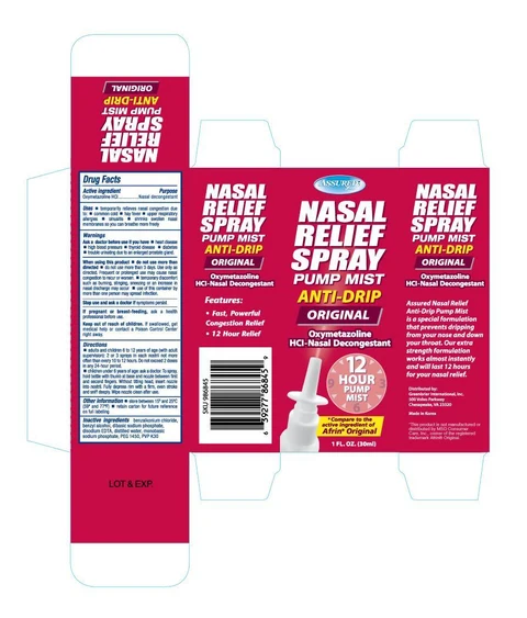 Assured Nasal Relief 포장