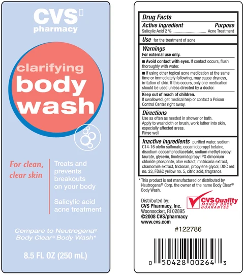 CVS Clarifying Body Wash packaging