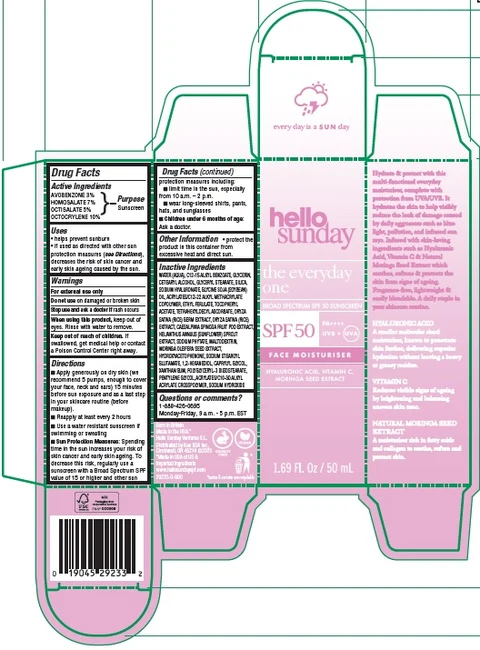 Hello Sunday The Everyday One Face Moisturiser SPF 50 packaging