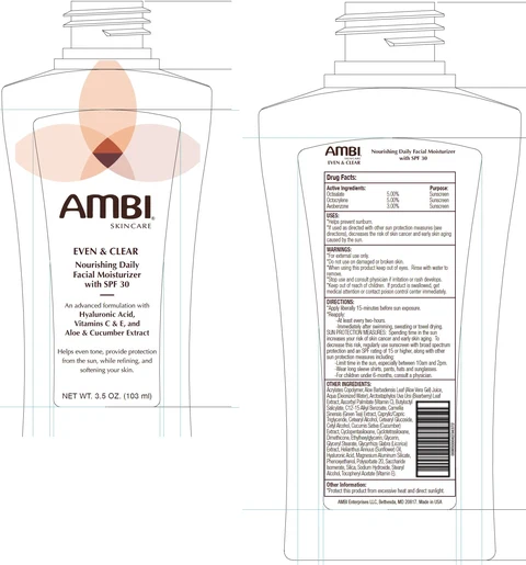 AMBI SKINCARE Even and Clear Daily Facial Moisturizer SPF 30 포장