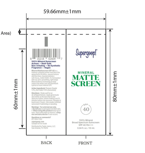 mineral mattescreen tube