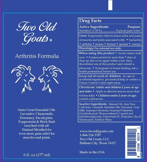 Two Old Goats Arthritis FormulaTopical Analgesic 포장
