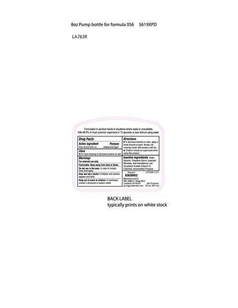 Spring Grove Unscented Hand Sanitizer packaging