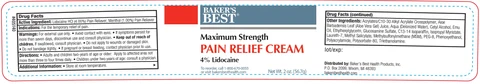 Bakers Best Maximum Strength Pain Relief 포장