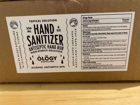 Hand Sanitizer packaging