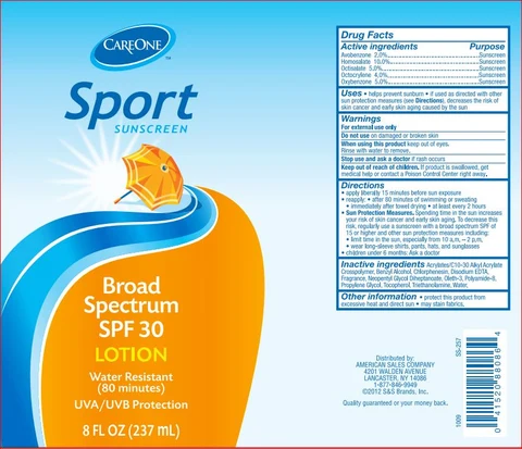 Sport Sunscreen SPF 30CareOne packaging