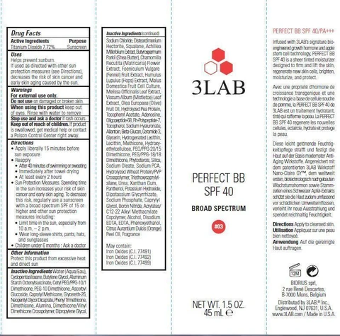 3LAB PERFECT BB SPF 40 Broad Spectrum 03 포장