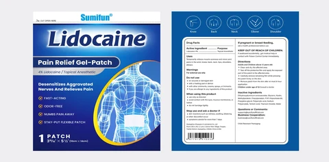 Lidocaine Pain Relief Gel-Patch packaging