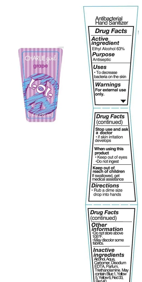 Charlie girl Grape Antibacterial Hand Sanitizer 포장