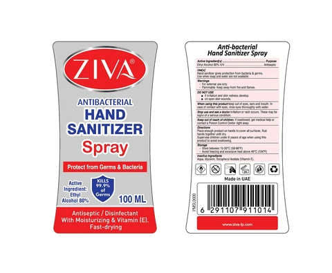 ZIVA HAND SANITIZER 포장