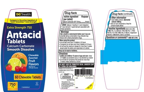 DG health Extra StrengthAssorted Fruits Antacid 포장