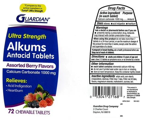 Ultra Strength Antacid Assorted Berries 포장