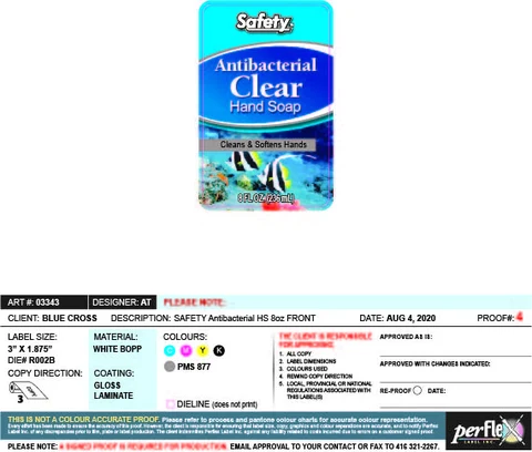 Safety Clear Antibacterial Hand 포장
