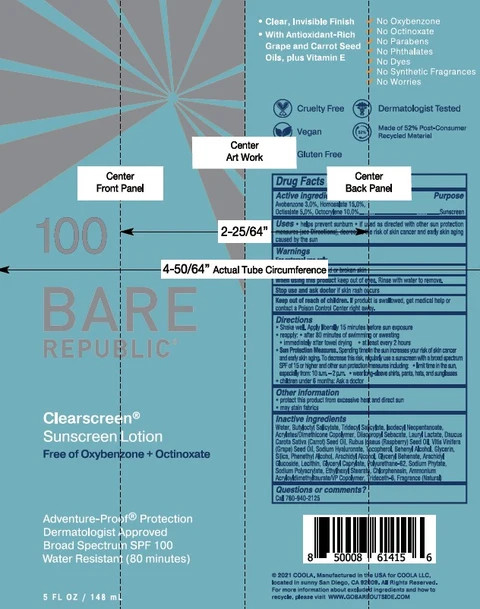 COOLA BARE REPUBLIC CLEARSCREEN SPF100 packaging