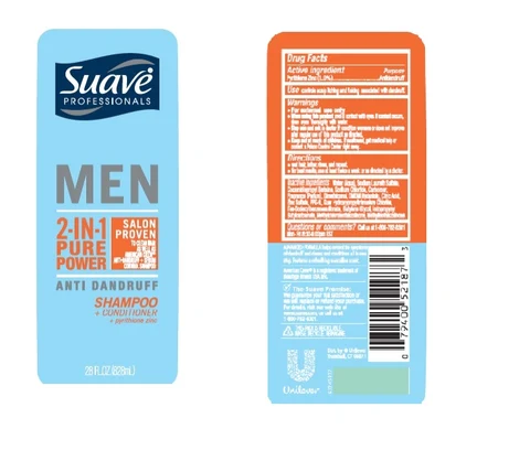 SuaveMen 2 in 1 Pure Power Antidandruff 포장