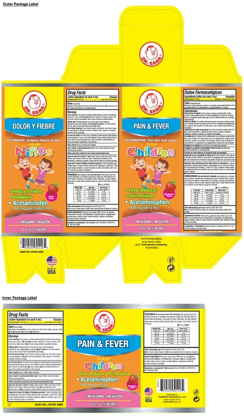 DR. SANA PAIN AND FEVER FOR Children 포장