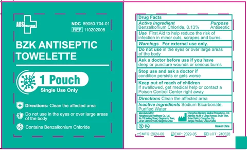 BZK Antiseptic Towelette 포장