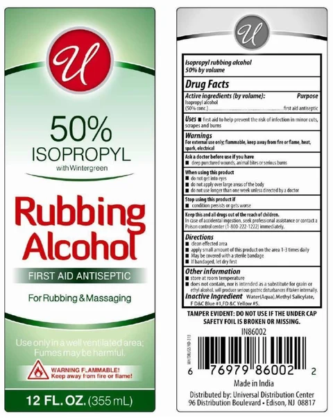 Isopropyl Rubbing Alcohol 50% With Wintergreen 포장