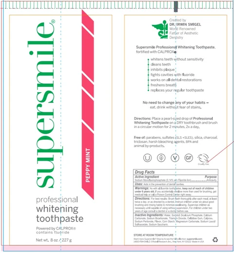 Supersmile Professional Whitening TP Peppy Mint8 oz 포장
