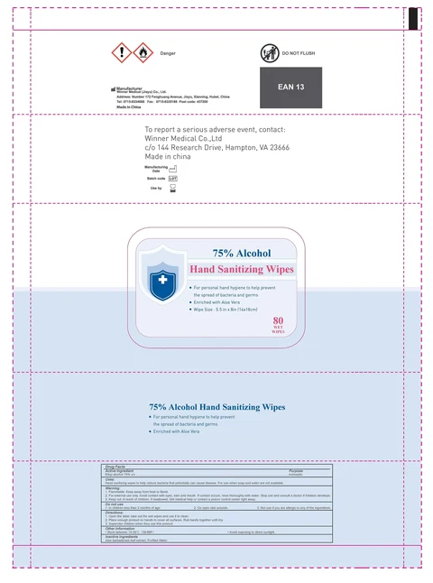 75% Alcohol Wipes 포장