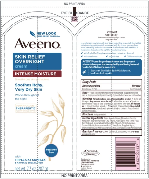 Aveeno Skin Relief Overnight 포장