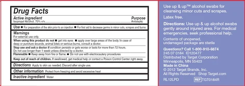 Target Up&Up Alcohol Swabs, back