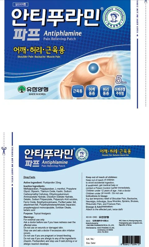 Antiphlamine Pain Relieving 포장