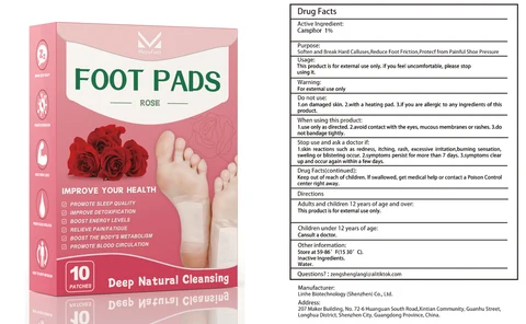 Rose Foot Pads packaging
