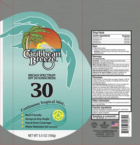 Caribbean Breeze SPF 30 Sunscreen 포장