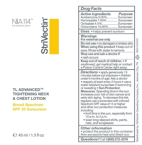 StriVectin TL Advanced Tightening Neck and Chest Broad Spectrum SPF 35 Sunscreen packaging