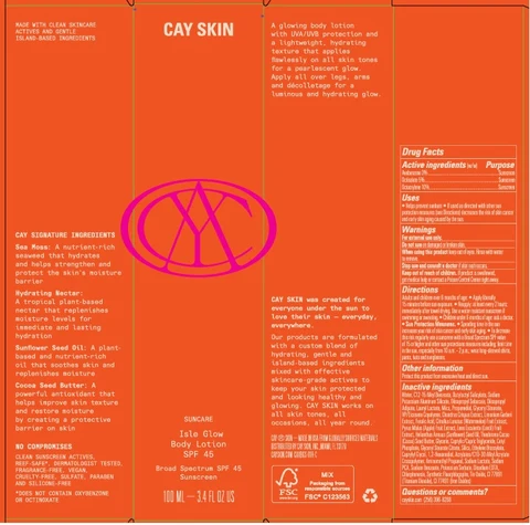 Cay Skin Isle Glow Body SPF 45 포장