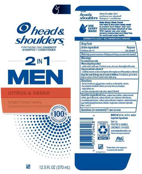 Head and Shoulders 2in1 MEN Citrus and Cedar packaging