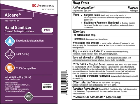 Alcare Plus Foamed Antiseptic Handrub 포장