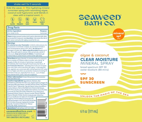 SEAWEED BATH CO. Clear Moisture Mineral SPF-30 포장