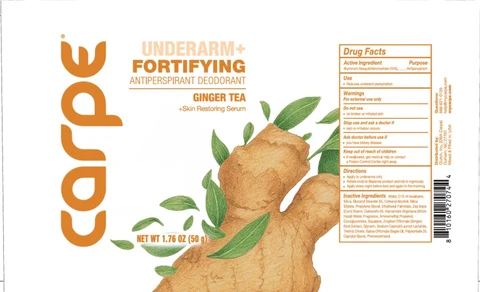 UnderarmPlus Fortifying Antiperspirant Deodorant Ginger Tea 포장