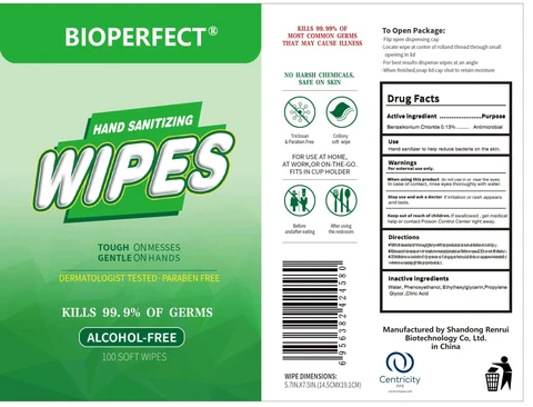 BIOPERFECT Hand Sanitizing Wipes (Alcohol Free) 포장
