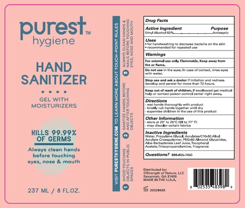 Hand Sanitizer purest hygiene packaging
