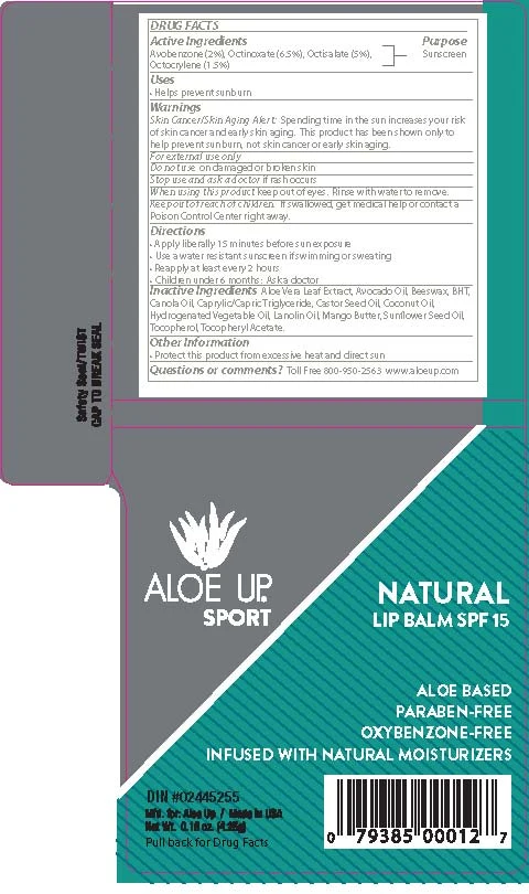 ALOE UP SPORT NATURAL BALMSPF-15 포장