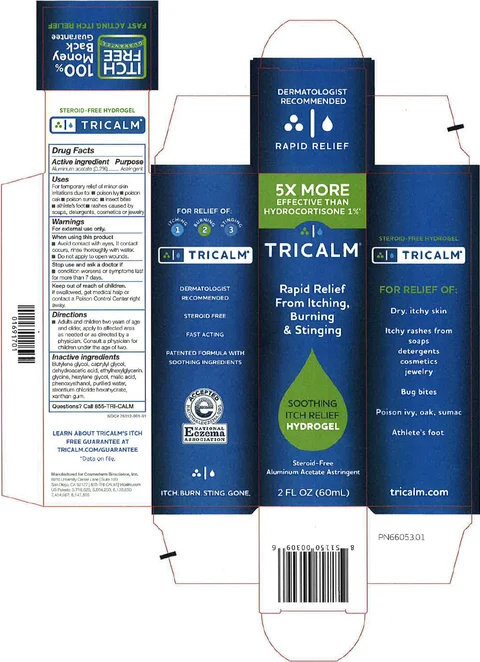 TriCalm Hydrogel packaging