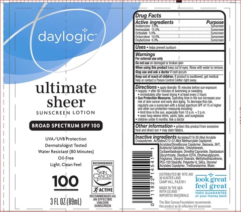 Ultimate Sheer Sunscreen SPF 100Rite Aid 포장