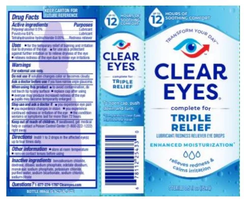 Clear Eyes Triple Relief 포장