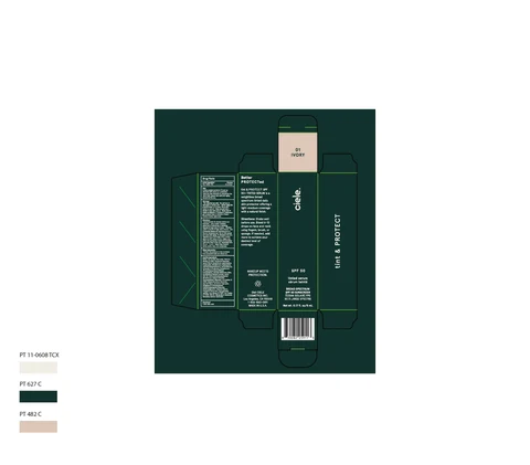 Ceile tint PROTECT tinted serum SPF 50 Ivory 포장
