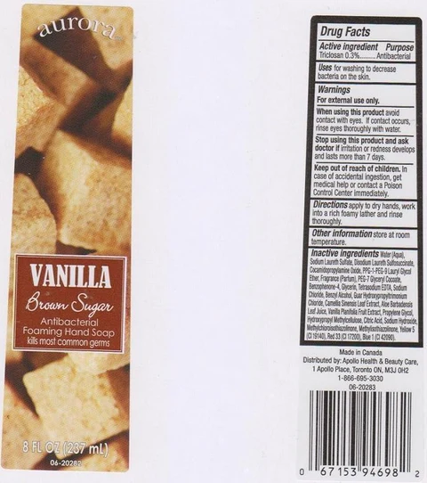 AURORAANTIBACTERIAL VANILLA BROWN SUGAR 포장
