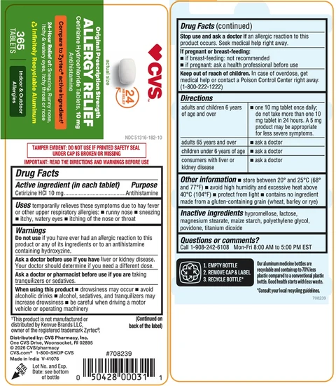 CVS Cetirizine Hydrochloride packaging