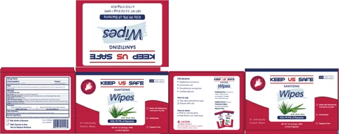 Sanitizing Wipes 포장